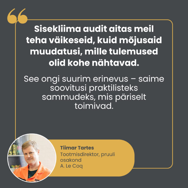 a le coq sisekliima audit